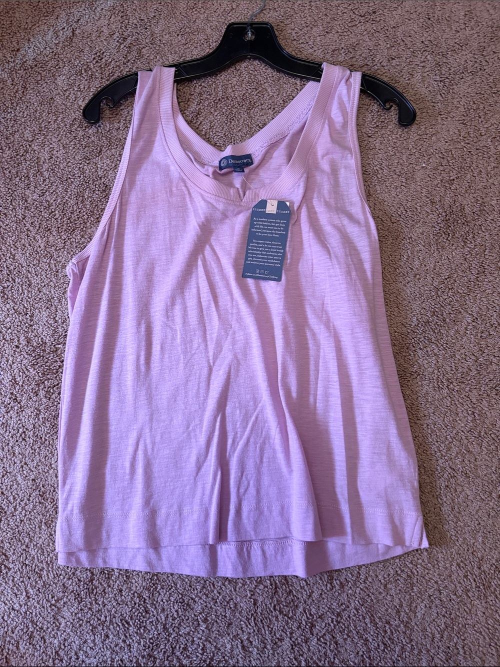Democracy Lavender Scoop Neck Tank Top